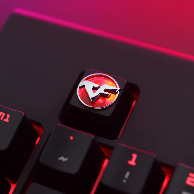 1Pc Zinc Aluminium Alloy Key Cap Mechanical Keyboard Keycap for CSGO OW Dota 2 PUBG WOW LOL R4 Height Stereoscopic Relief