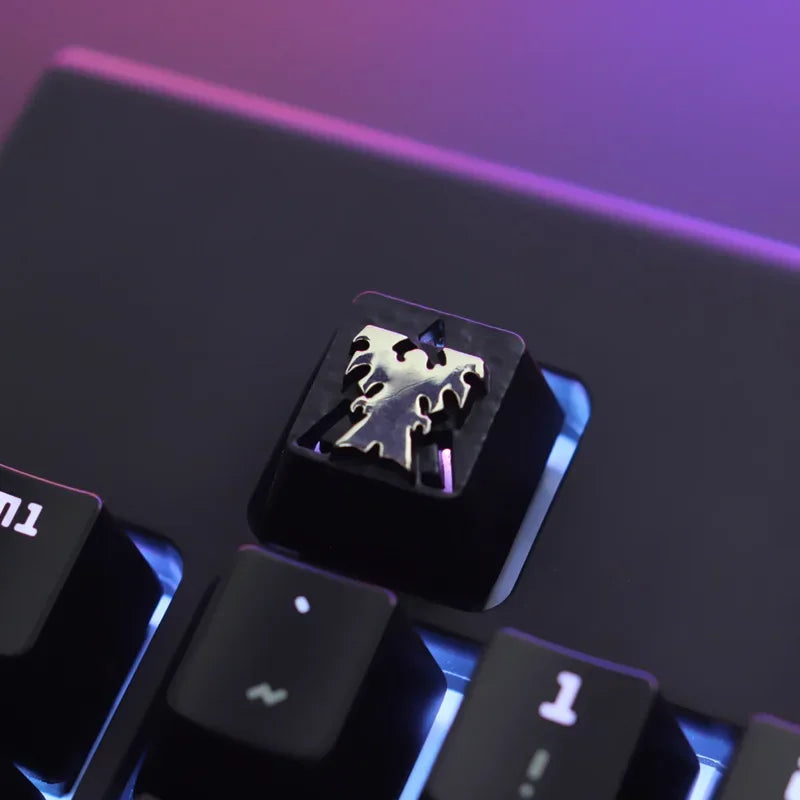 1Pc Zinc Aluminium Alloy Key Cap Mechanical Keyboard Keycap for CSGO OW Dota 2 PUBG WOW LOL R4 Height Stereoscopic Relief