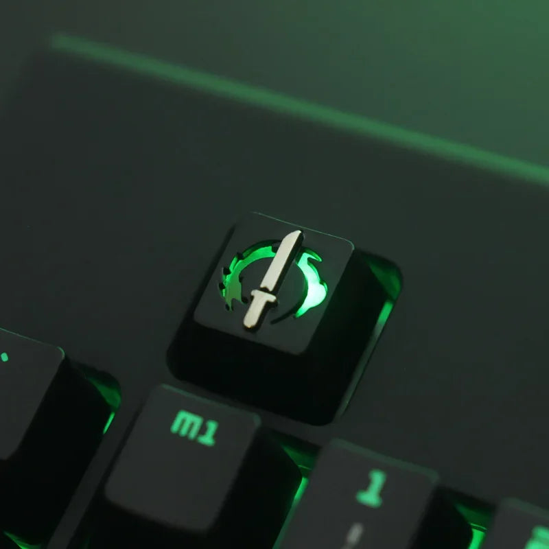 1Pc Zinc Aluminium Alloy Key Cap Mechanical Keyboard Keycap for CSGO OW Dota 2 PUBG WOW LOL R4 Height Stereoscopic Relief