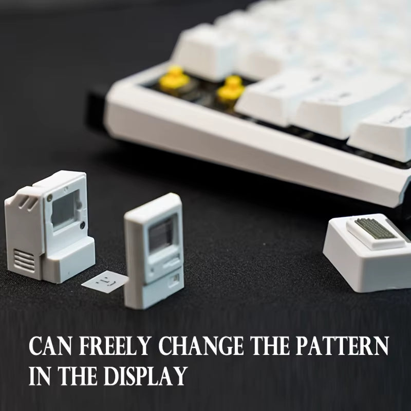 2PC Nostalgic Mini Macintosh Keycap Classic Retro MAC Hat FC Cute Style ABS PC Creative Face Changeable for Mechanical Keyboard