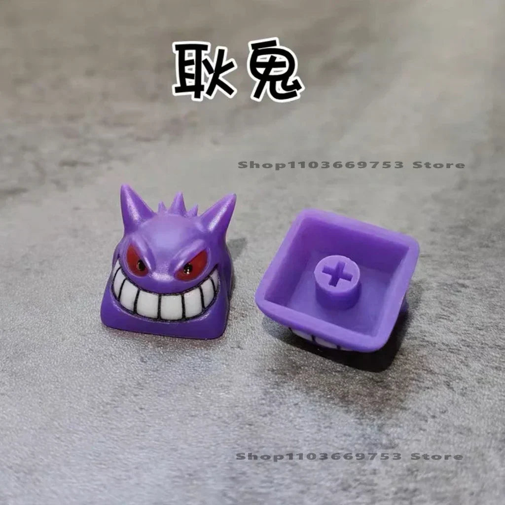 Pokemon Keycaps Pikachu Squirtle Mewtwo Kawaii Keyboard Cap for Cross Shaft Mechanical Keyboard Resin Keycap Stereo Key Cap
