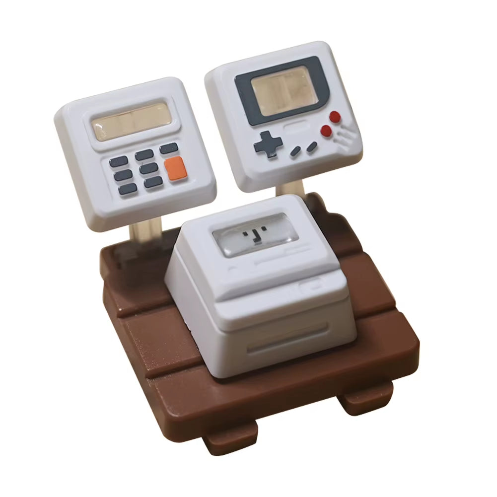 2PC Nostalgic Mini Macintosh Keycap Classic Retro MAC Hat FC Cute Style ABS PC Creative Face Changeable for Mechanical Keyboard