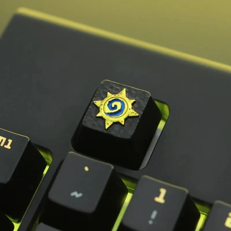 1Pc Zinc Aluminium Alloy Key Cap Mechanical Keyboard Keycap for CSGO OW Dota 2 PUBG WOW LOL R4 Height Stereoscopic Relief