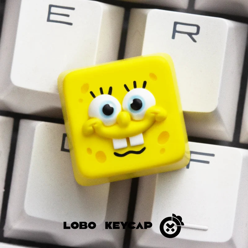 Anime Theme Keycap Cartoon Character Resin Material Cute Creative Gift Single Game Keycaps for Cross Switch Mechanical Keyboard