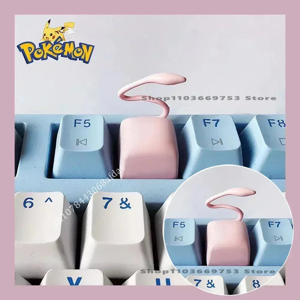 Pokemon Keycaps Pikachu Squirtle Mewtwo Kawaii Keyboard Cap for Cross Shaft Mechanical Keyboard Resin Keycap Stereo Key Cap