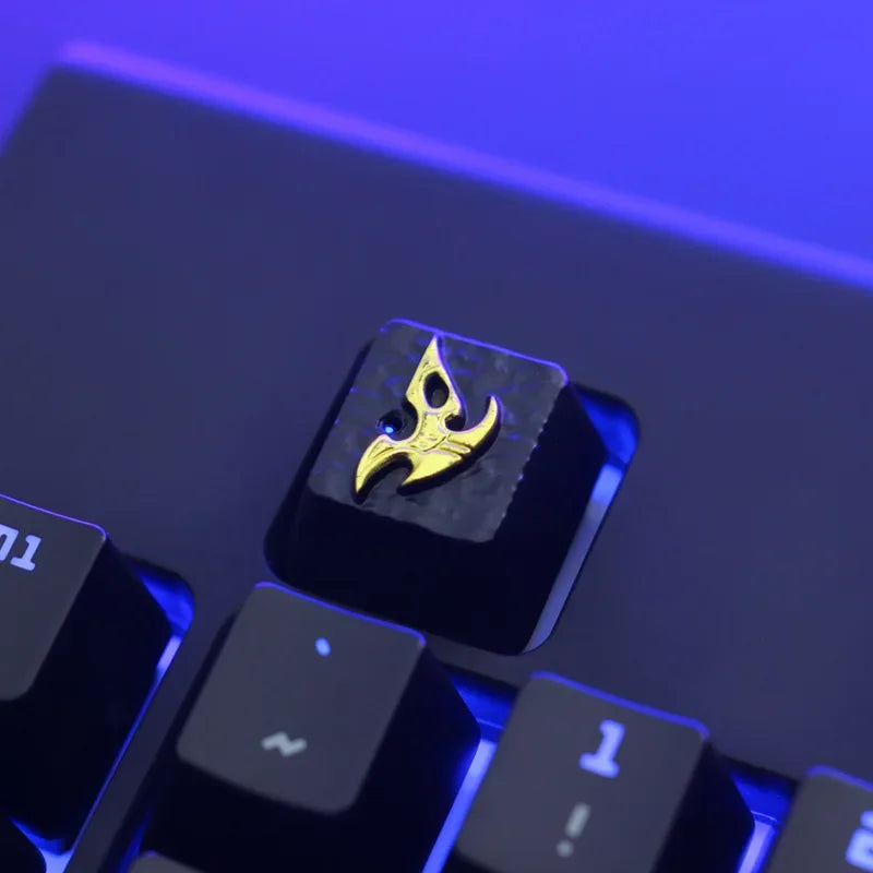 1Pc Zinc Aluminium Alloy Key Cap Mechanical Keyboard Keycap for CSGO OW Dota 2 PUBG WOW LOL R4 Height Stereoscopic Relief