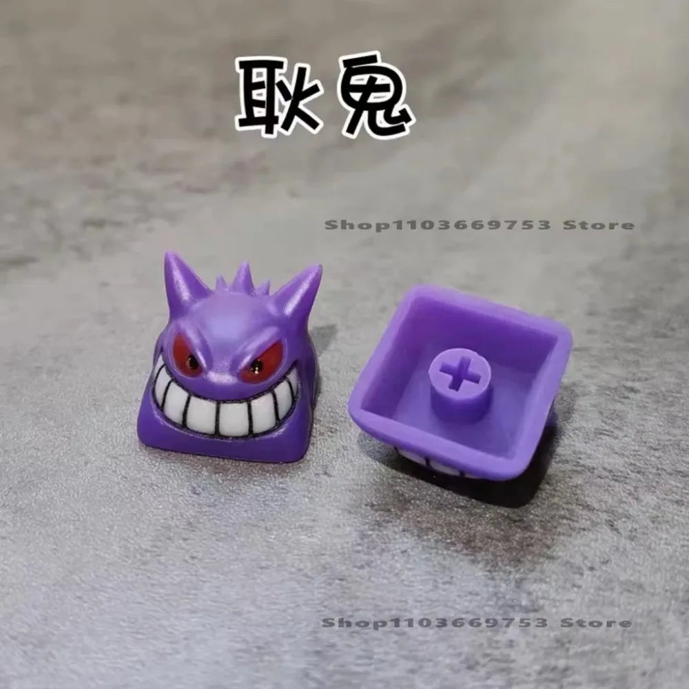 Pokemon Keycaps Pikachu Squirtle Mewtwo Kawaii Keyboard Cap for Cross Shaft Mechanical Keyboard Resin Keycap Stereo Key Cap