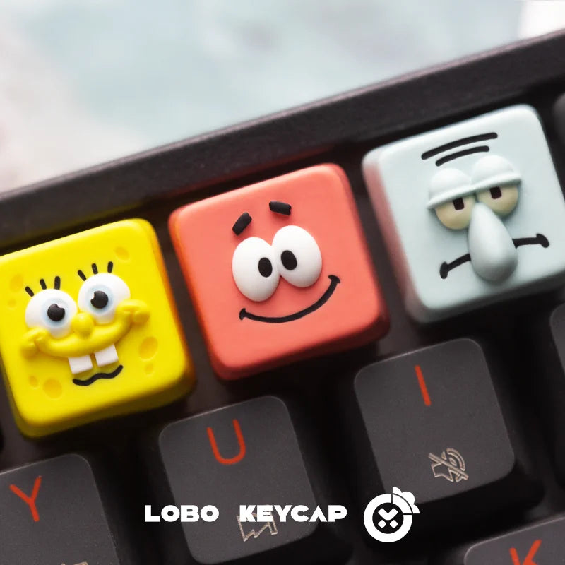 Anime Theme Keycap Cartoon Character Resin Material Cute Creative Gift Single Game Keycaps for Cross Switch Mechanical Keyboard