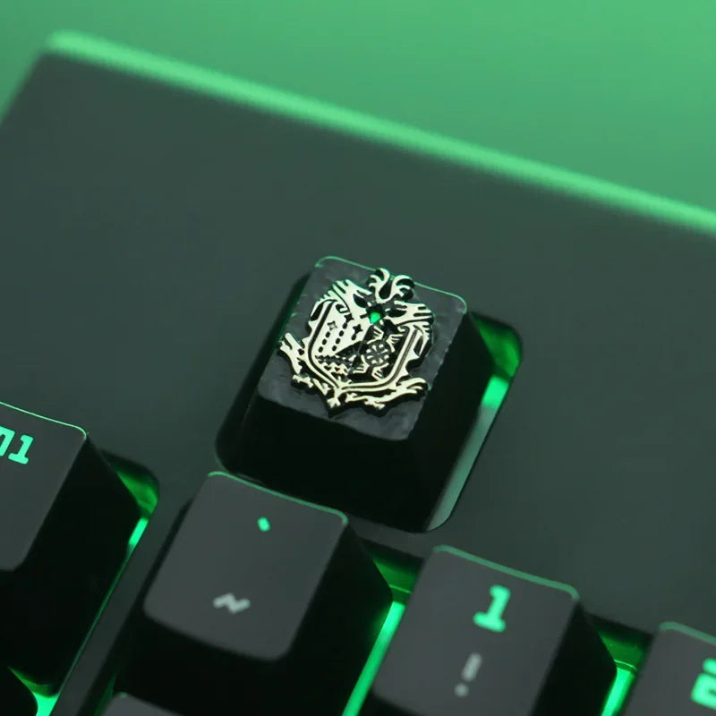 1Pc Zinc Aluminium Alloy Key Cap Mechanical Keyboard Keycap for CSGO OW Dota 2 PUBG WOW LOL R4 Height Stereoscopic Relief