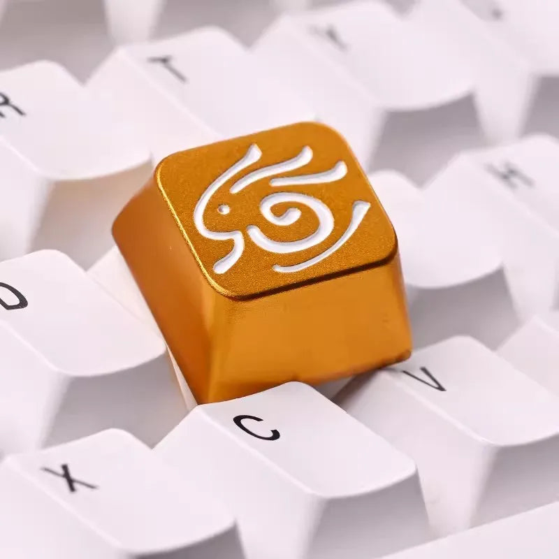 1Pc Zinc Aluminium Alloy Key Cap Mechanical Keyboard Keycap for CSGO OW Dota 2 PUBG WOW LOL R4 Height Stereoscopic Relief