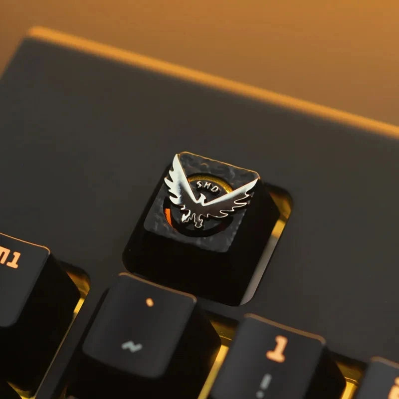 1Pc Zinc Aluminium Alloy Key Cap Mechanical Keyboard Keycap for CSGO OW Dota 2 PUBG WOW LOL R4 Height Stereoscopic Relief