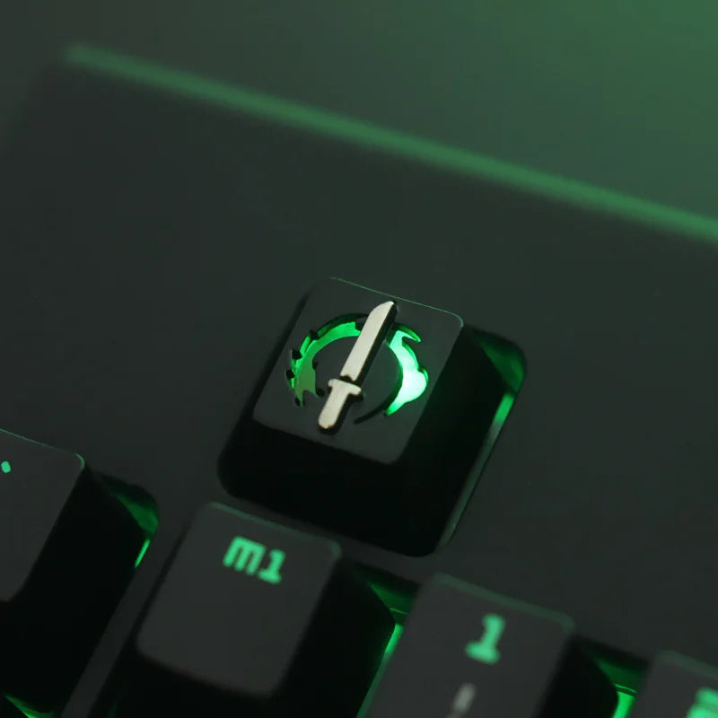 1Pc Zinc Aluminium Alloy Key Cap Mechanical Keyboard Keycap for CSGO OW Dota 2 PUBG WOW LOL R4 Height Stereoscopic Relief