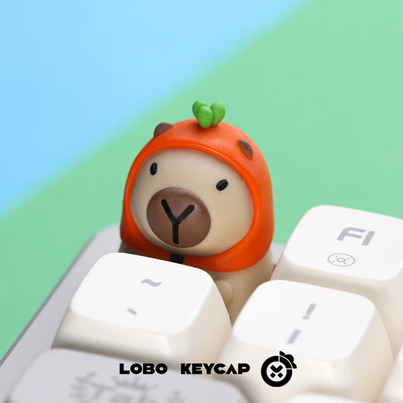 Lobo Capybara Keycaps Resin Creative Keycaps for Mechanical Keyboard Cute Cartoon Keyboard Decoration Customized Gifts