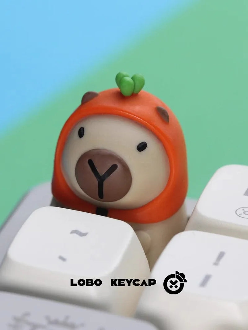 Lobo Capybara Keycaps Resin Creative Keycaps for Mechanical Keyboard Cute Cartoon Keyboard Decoration Customized Gifts