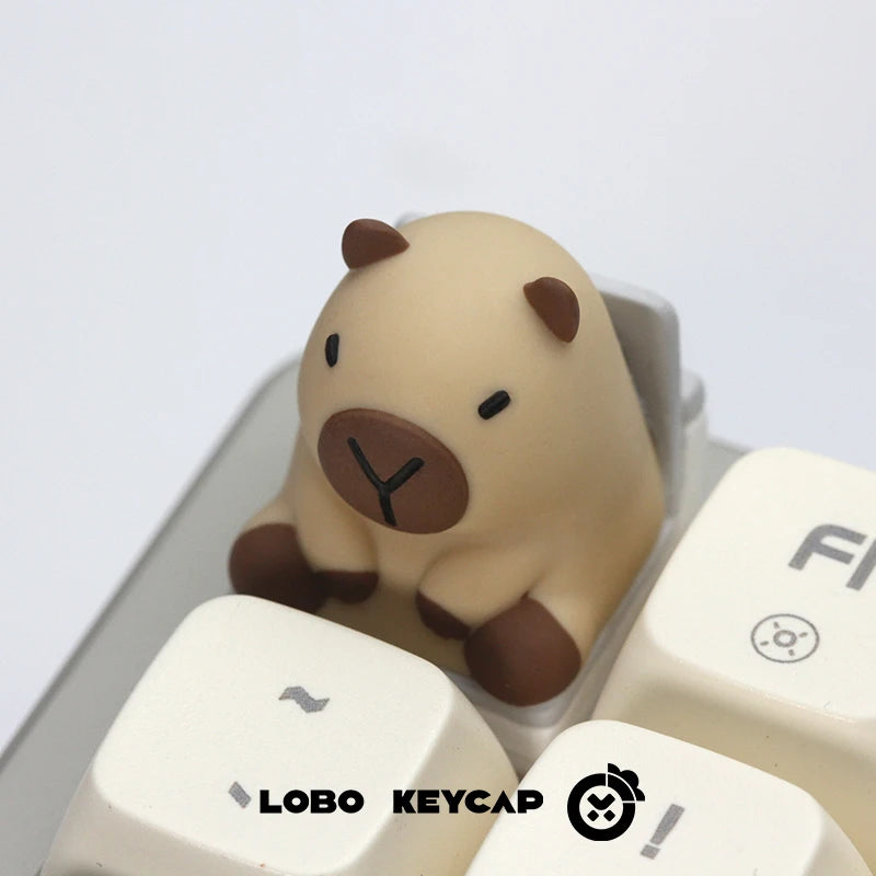 Lobo Capybara Keycaps Resin Creative Keycaps for Mechanical Keyboard Cute Cartoon Keyboard Decoration Customized Gifts