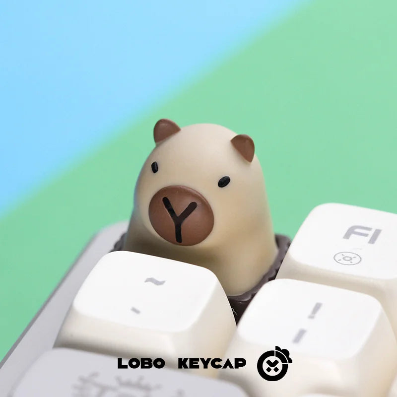 Lobo Capybara Keycaps Resin Creative Keycaps for Mechanical Keyboard Cute Cartoon Keyboard Decoration Customized Gifts
