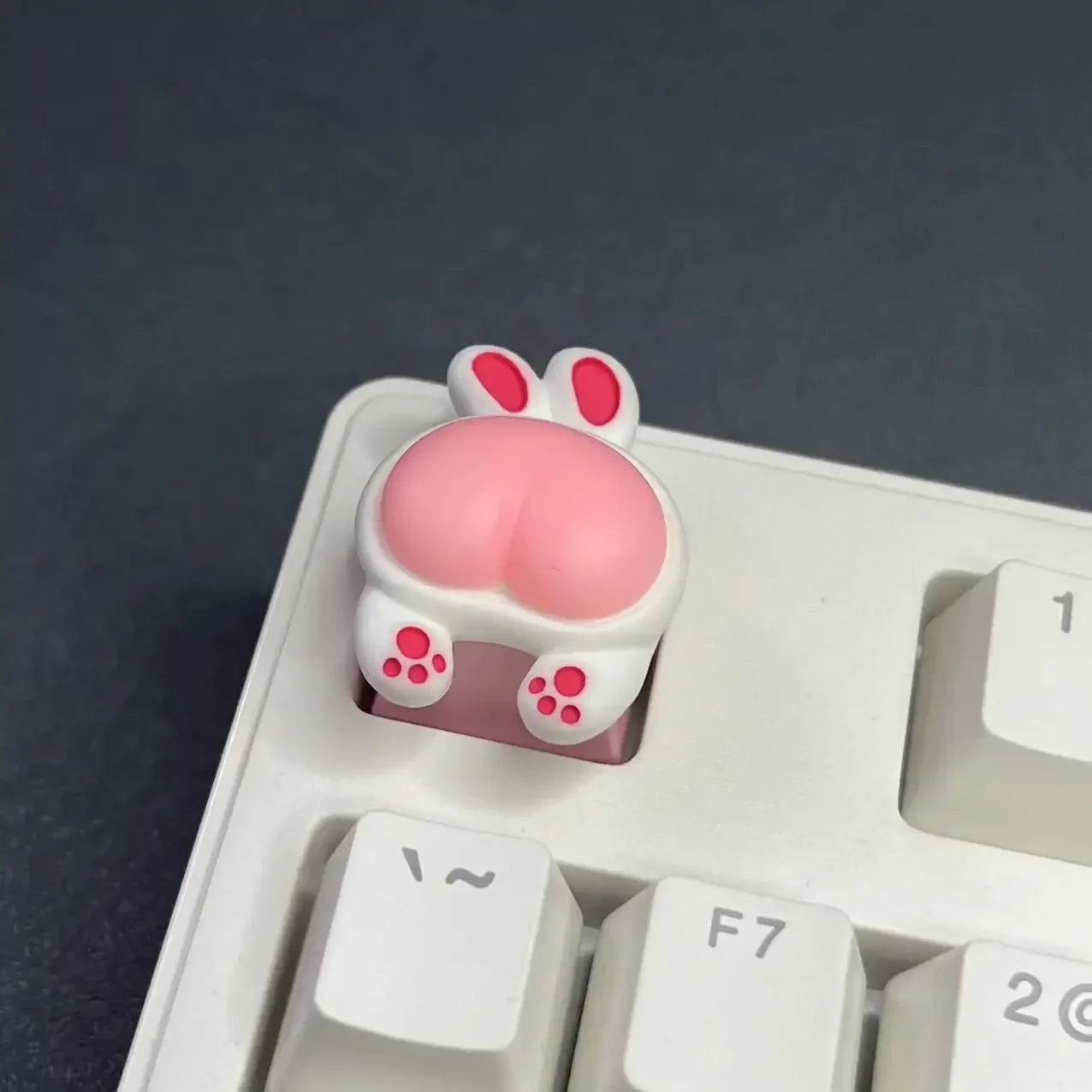 Mifuny Cute Cat/Corgi Butt Keycaps Bear/Rabbit 3D Resin DIY Custom Cartoon Artisan Key Caps for Mechanical Keyboards Gaming Gift