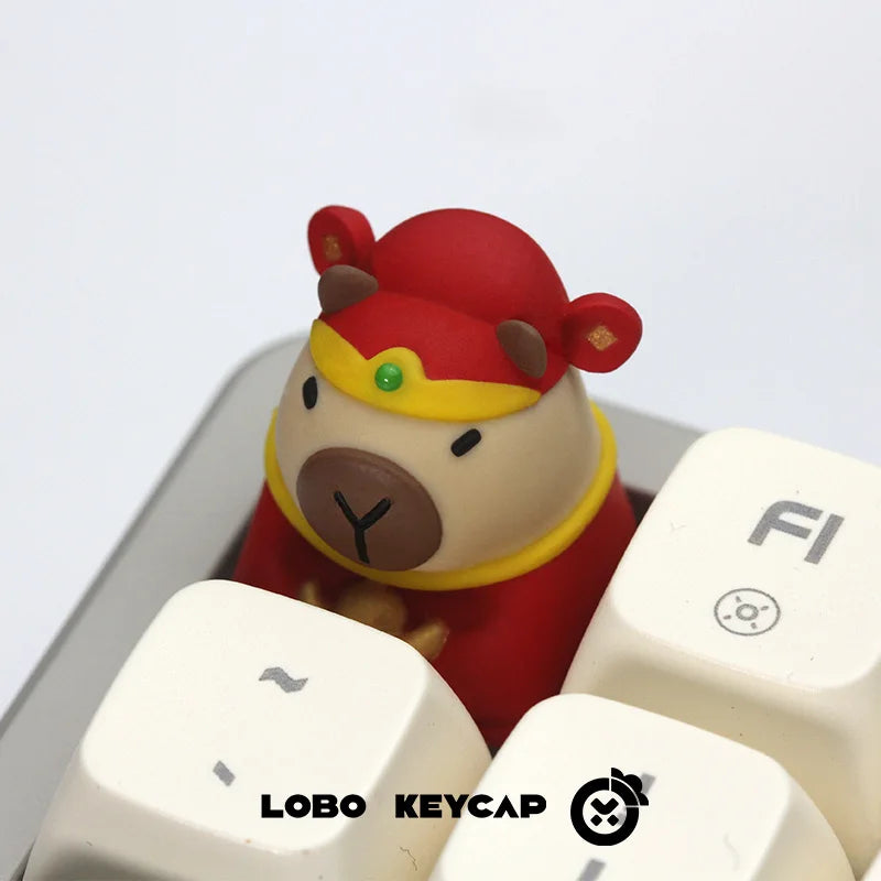 Lobo Capybara Keycaps Resin Creative Keycaps for Mechanical Keyboard Cute Cartoon Keyboard Decoration Customized Gifts