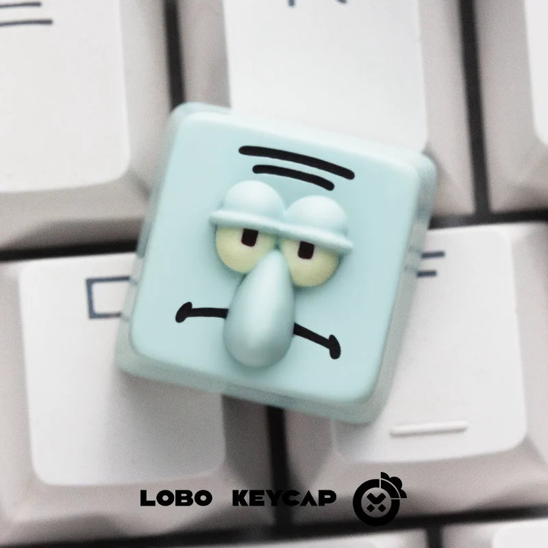Anime Theme Keycap Cartoon Character Resin Material Cute Creative Gift Single Game Keycaps for Cross Switch Mechanical Keyboard